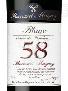 BM 58 Blaye - Bernard Magrez - 2019 - Rouge