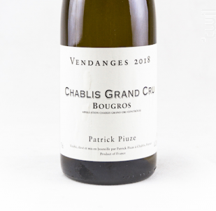 Chablis Grand Cru Bougros - Patrick Piuze - 2015 - Blanc