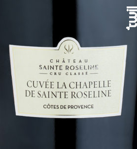 La Chapelle de Sainte Roseline - Château Sainte Roseline - 2016 - Rouge