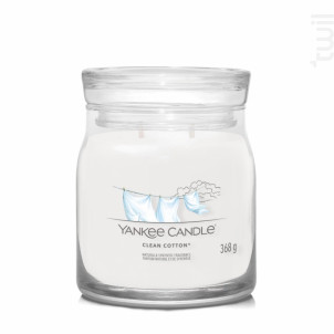 Bougie Signature Coton Frais Modèle Moyen - Yankee Candle -  - 