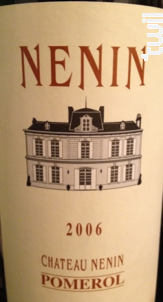 Château Nénin - Château Nénin - 2006 - Rouge