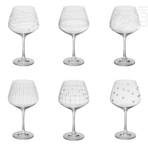 Coffret De 6 Verres À Pied Dégustation Graphik - table passion -  - 