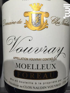 Vouvray Moelleux - DOMAINE DU CLOS NAUDIN - 2017 - Effervescent
