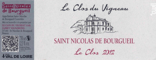 Le Clos - Le Clos du Vigneau - 2023 - Rouge