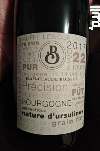 Bourgogne Pinot Noir Nature d'Ursulines - Jean-Claude Boisset - 2017 - Rouge