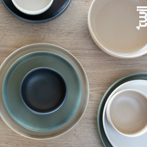 Assiette Plate Uno Sable 28 Cm lot De 6 - table passion -  - 