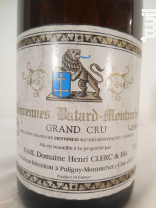 Bienvenues-Bâtard-Montrachet Grand Cru - Domaine Henri Clerc et Fils - 1994 - Blanc
