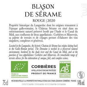 Blason de Sérame - Famille d'Exéa - 2020 - Rouge