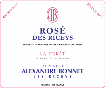 Rosé des Riceys - Champagne Alexandre Bonnet - 2018 - Rosé