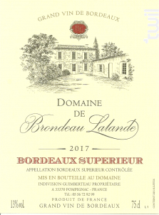 Domaine de Brondeau Lalande - Domaine de Brondeau Lalande - 2017 - Rouge