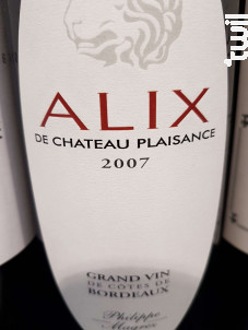 Cuvée Alix - Bernard Magrez- Château Plaisance - 2007 - Rouge