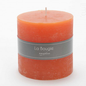 Bougie Grand Cylindre Orange 10 X 10 Cm lot De 6 - Amadeus -  - 