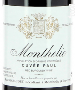 Monthélie Cuvée Paul - Domaine Paul Garaudet - 2017 - Rouge