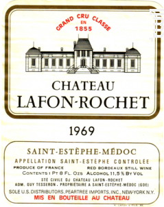 Château Lafon-Rochet - Château Lafon-Rochet - 1969 - Rouge