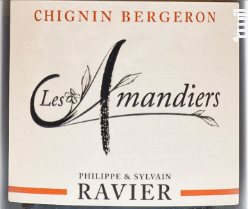Les Amandiers - Domaine RAVIER Sylvain et Philippe - 2023 - Blanc