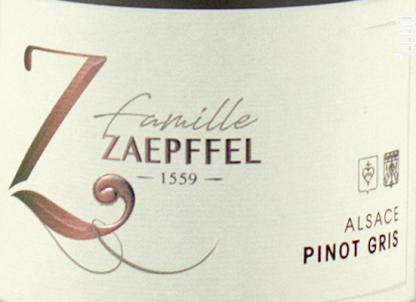 Pinot Gris - Famille Zaepffel - 2018 - Blanc