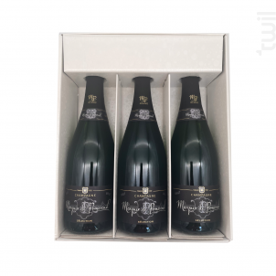 Coffret Cadeau - 3 Brut - Champagne Marquis de Pomereuil - Non millésimé - Effervescent