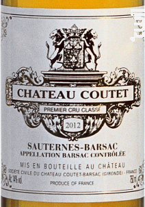 Château Coutet - Château Coutet - Barsac - 2012 - Blanc