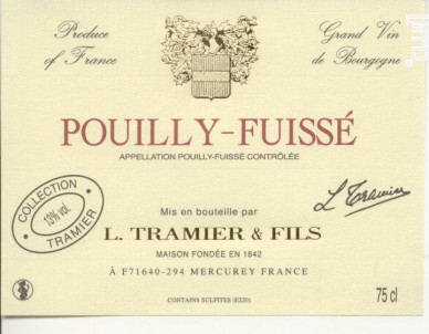 Pouilly-Fuissé - Maison L. Tramier et Fils - 2015 - Blanc