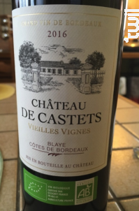 Château de Castets Vieilles vignes - Château de Castets - 2020 - Rouge