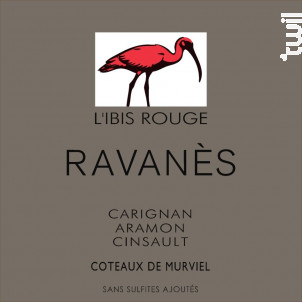 L'Ibis Rouge- Sans sulfites - Domaine de Ravanès - 2018 - Rouge