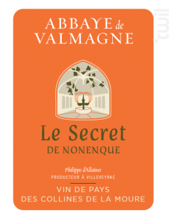 LE SECRET DE FRÈRE NONENQUE - Abbaye de Valmagne - 2014 - Rouge