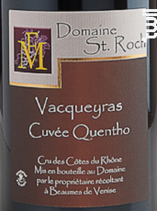 Cuvée Quentho - Domaine Saint Roch - Non millésimé - Rouge