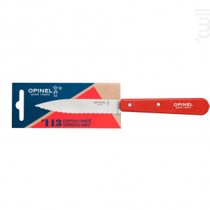 Couteau Cranté N°113 Rouge Paysage - opinel -  - 
