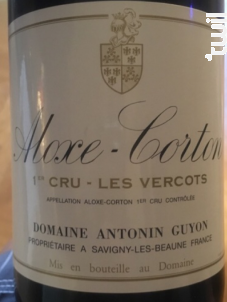 Aloxe Corton 1er Cru Les Vercots - Domaine Antonin Guyon - 2017 - Rouge