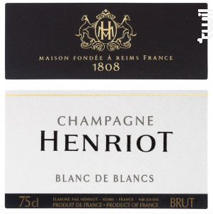 Blanc de Blancs Brut - Champagne Henriot - Non millésimé - Effervescent