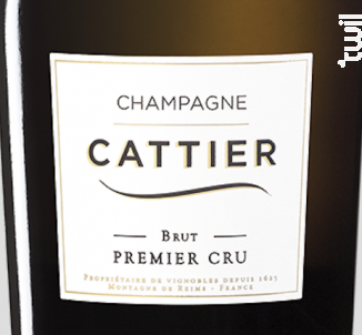 Brut Premier Cru - Champagne Cattier - Non millésimé - Effervescent
