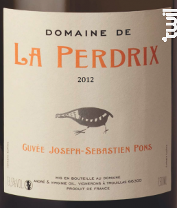 Cuvée Joseph-Sébastien Pons - Domaine de la Perdrix - 2021 - Blanc