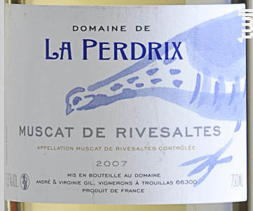 Muscat de Rivesaltes - Domaine de la Perdrix - 2018 - Blanc
