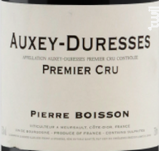 Auxey-duresses 1er Cru - Domaine Pierre Boisson - 2018 - Rouge