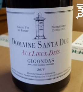 Aux Lieux-Dits - Domaine Santa Duc - 2017 - Rouge