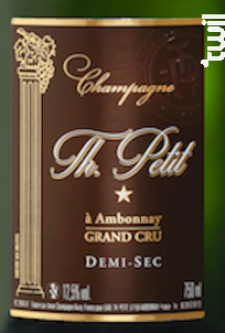 Cuvée Demi-Sec Grand Cru - Champagne Th. Petit - Non millésimé - Effervescent