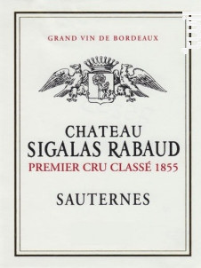 Château Sigalas Rabaud - Château Sigalas Rabaud - 2016 - Blanc