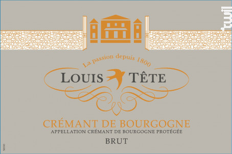 CREMANT DE BOURGOGNE BRUT - Louis Tête - Non millésimé - Effervescent