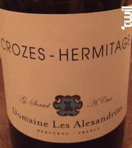 Crozes-Hermitage - Domaine Les Alexandrins - 2022 - Rouge