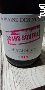 Sans Soufre Beaujolais - Domaine des Nugues - 2019 - Rouge