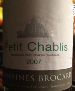 Petit Chablis - Jean Marc Brocard - 2024 - Blanc