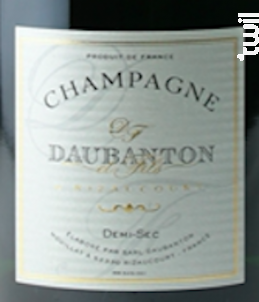 Cuvée Demi-Sec - Champagne Daubanton - Non millésimé - Effervescent