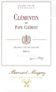Le Clémentin de Pape Clément - Domaines Clarence Dillon- Château Haut-Brion - 2012 - Rouge