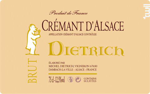 Crémant d'Alsace Rosé Brut - Famille Dietrich - Non millésimé - Effervescent