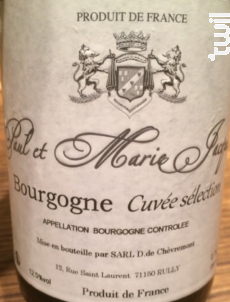 Bourgogne Cuvée Sélection - Domaine Paul et Marie Jacqueson - 2017 - Blanc