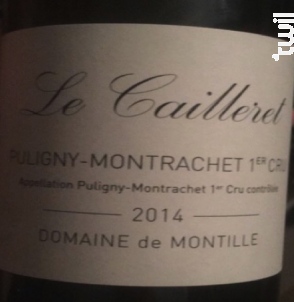 PULIGNY MONTRACHET 1ER CRU LES CAILLERETS - Domaine de Montille - 2015 - Blanc