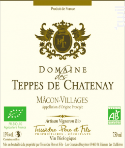 Mâcon-Villages - Domaine des Teppes de Chatenay - 2014 - Blanc