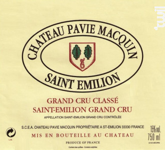 Château Pavie Macquin - Château Pavie Macquin - 2012 - Rouge