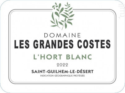 L'HORT BLANC - LES GRANDES COSTES - 2022 - Blanc