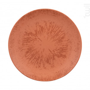 Assiette Plate Onyx 27 Cm Terracotta lot De 6 - table passion -  - 